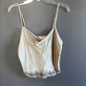 Victoria's Secret Metallic Gray Camisole